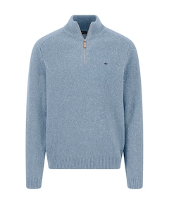 Heren trui met rits blauw