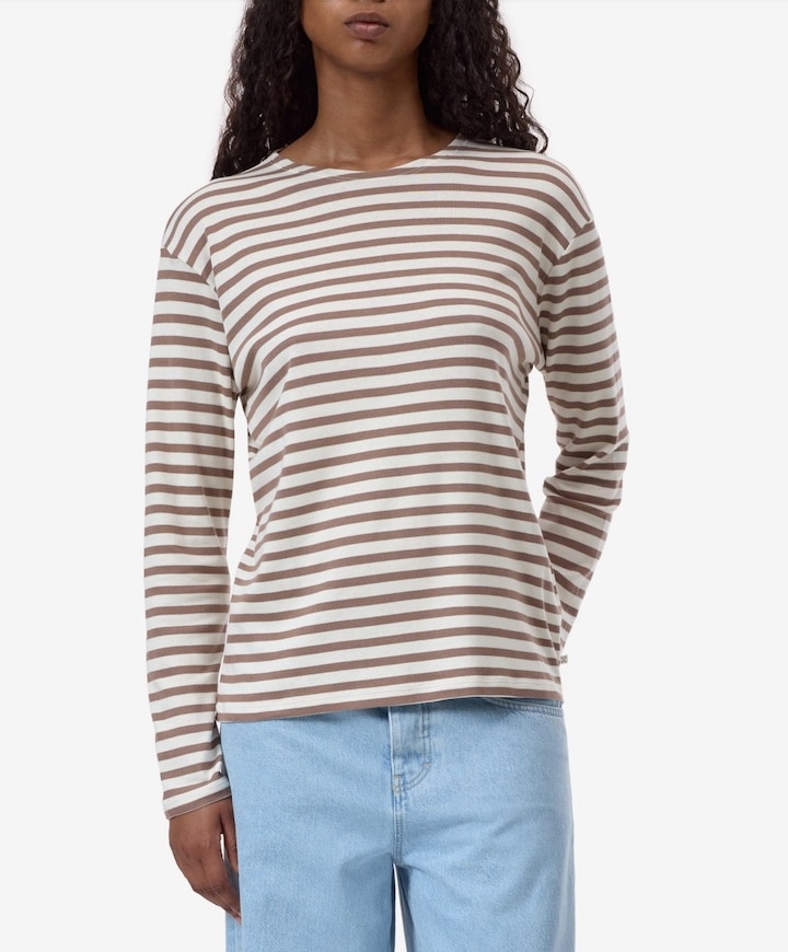 Dames longsleeve beige