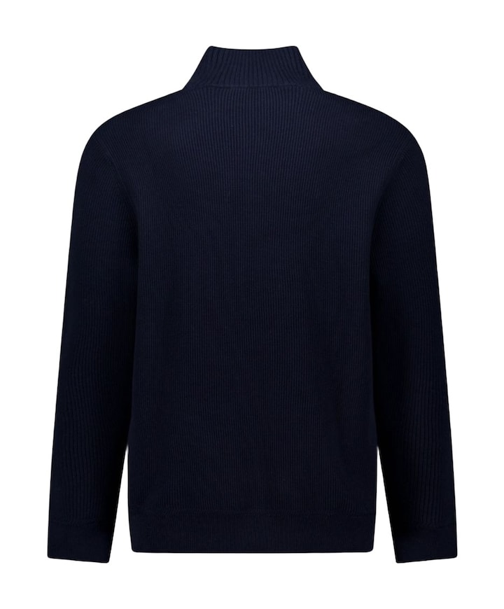 Heren trui met rits blauw