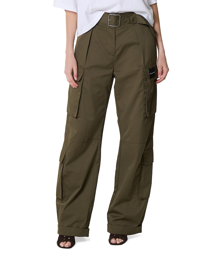 Rabi Cargo Pocket Tall dames broek groen