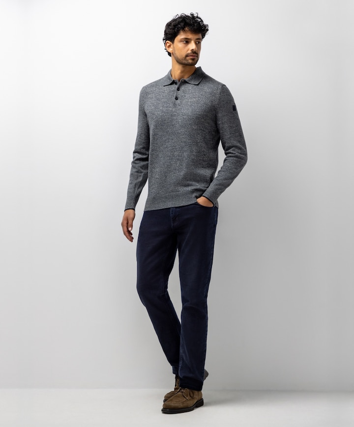 Heren polo grijs