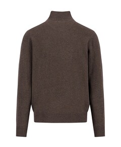 Heren trui met rits bruin