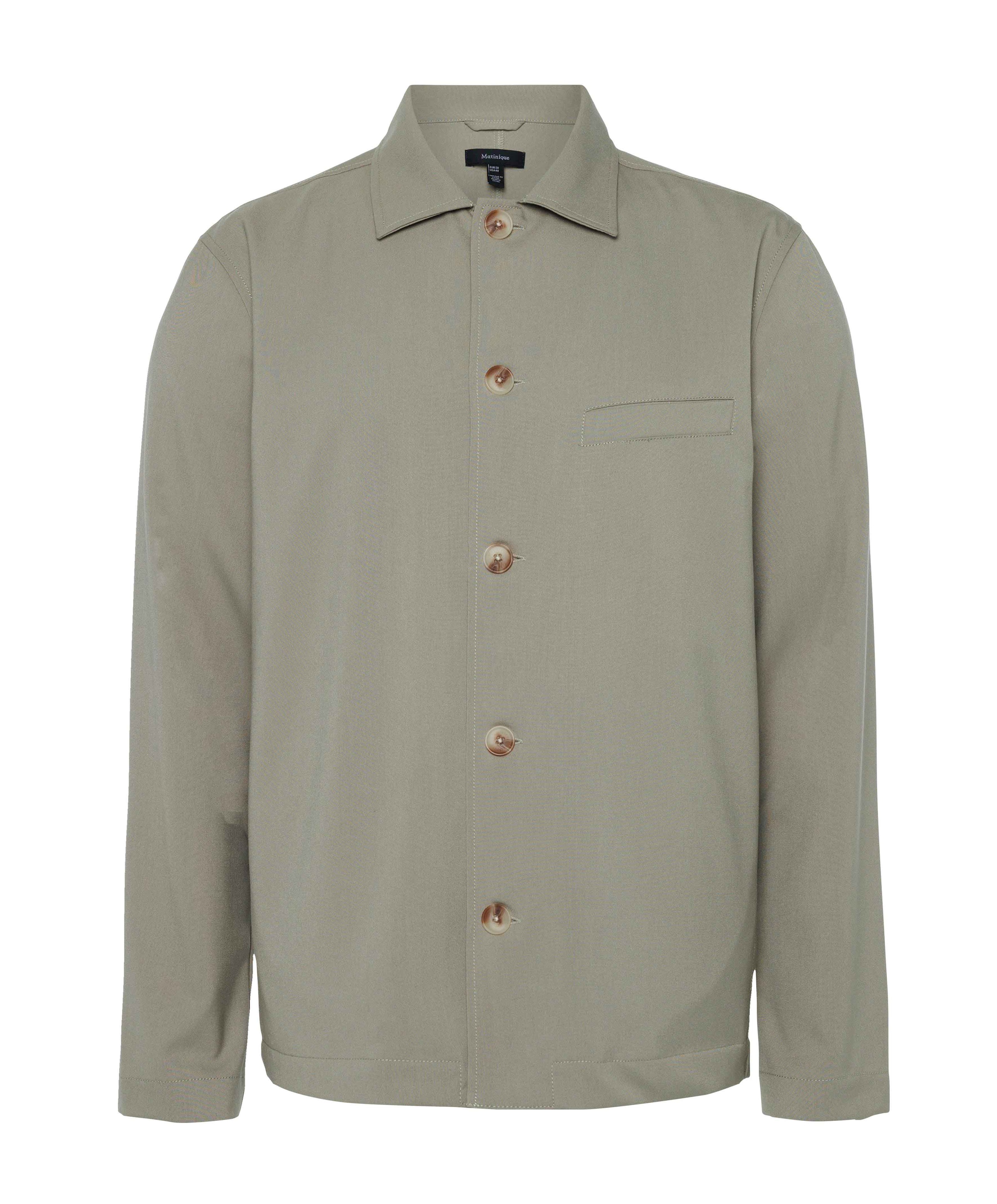 Heren overhemd lange mouw groen