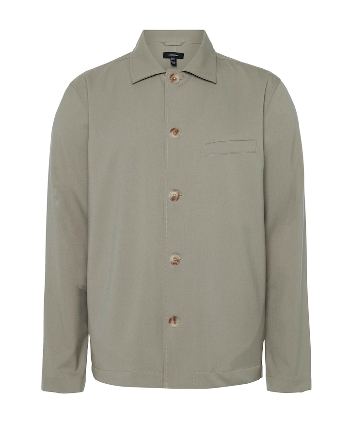 Heren overhemd lange mouw groen