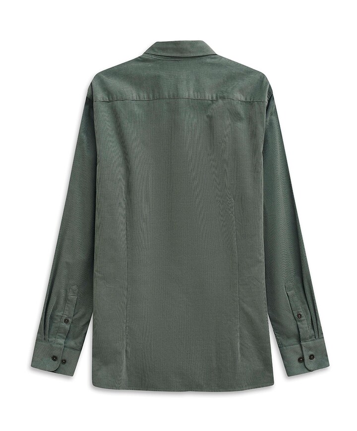 Heren overhemd lange mouw groen