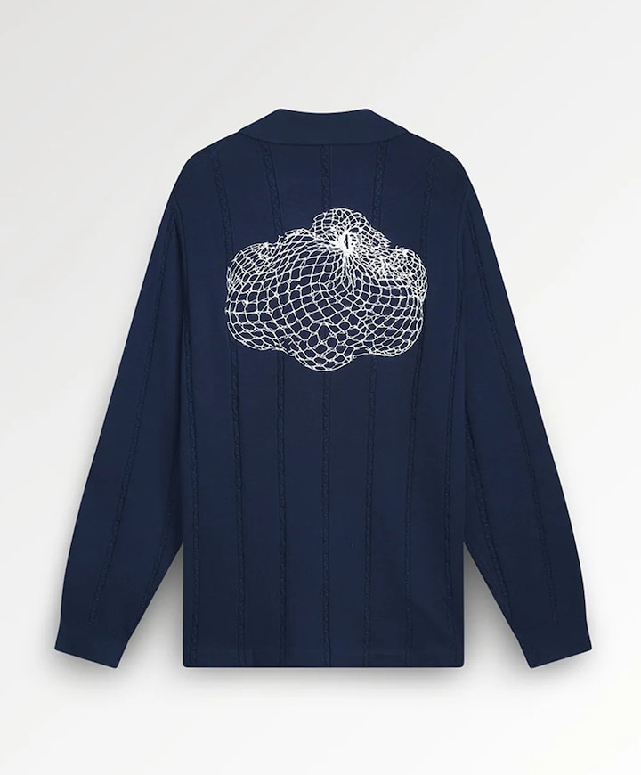 Heren longsleeve blauw