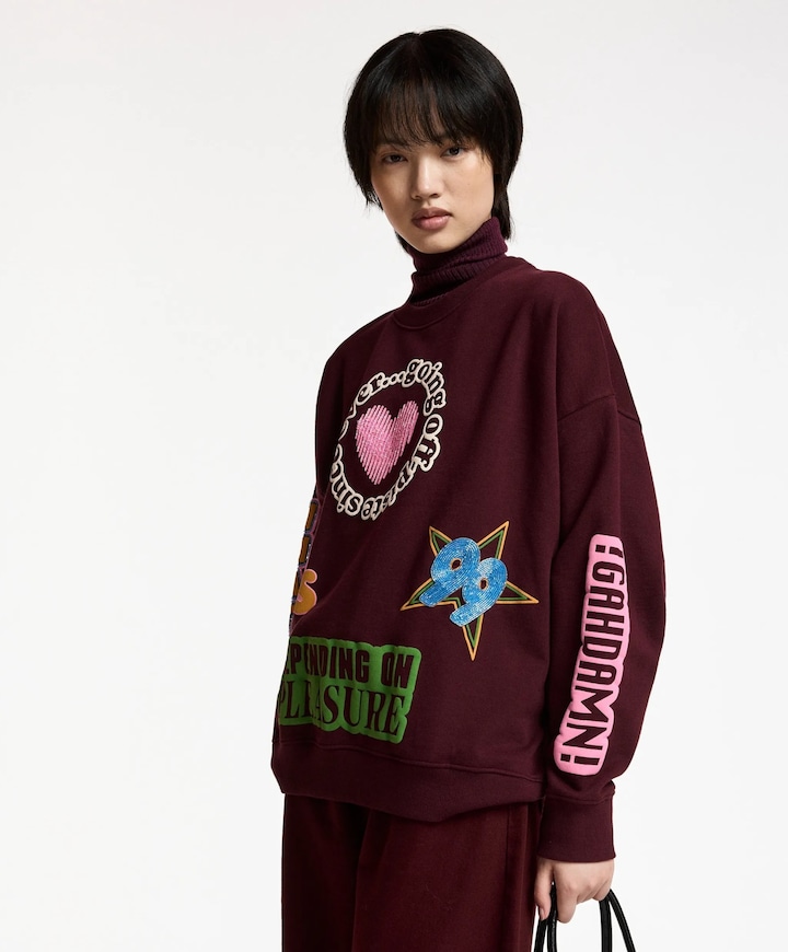 Dames sweater bordeaux