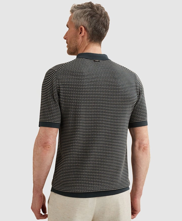 Heren polo blauw