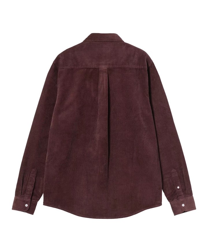 Heren overhemd lange mouw bordeaux