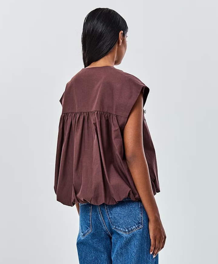 Dames gilet bruin