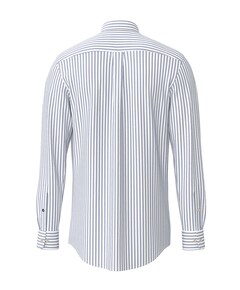 Heren overhemd lange mouw blauw