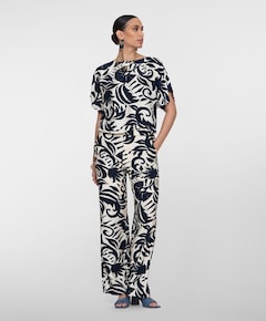 Naive flower dames broek blauw