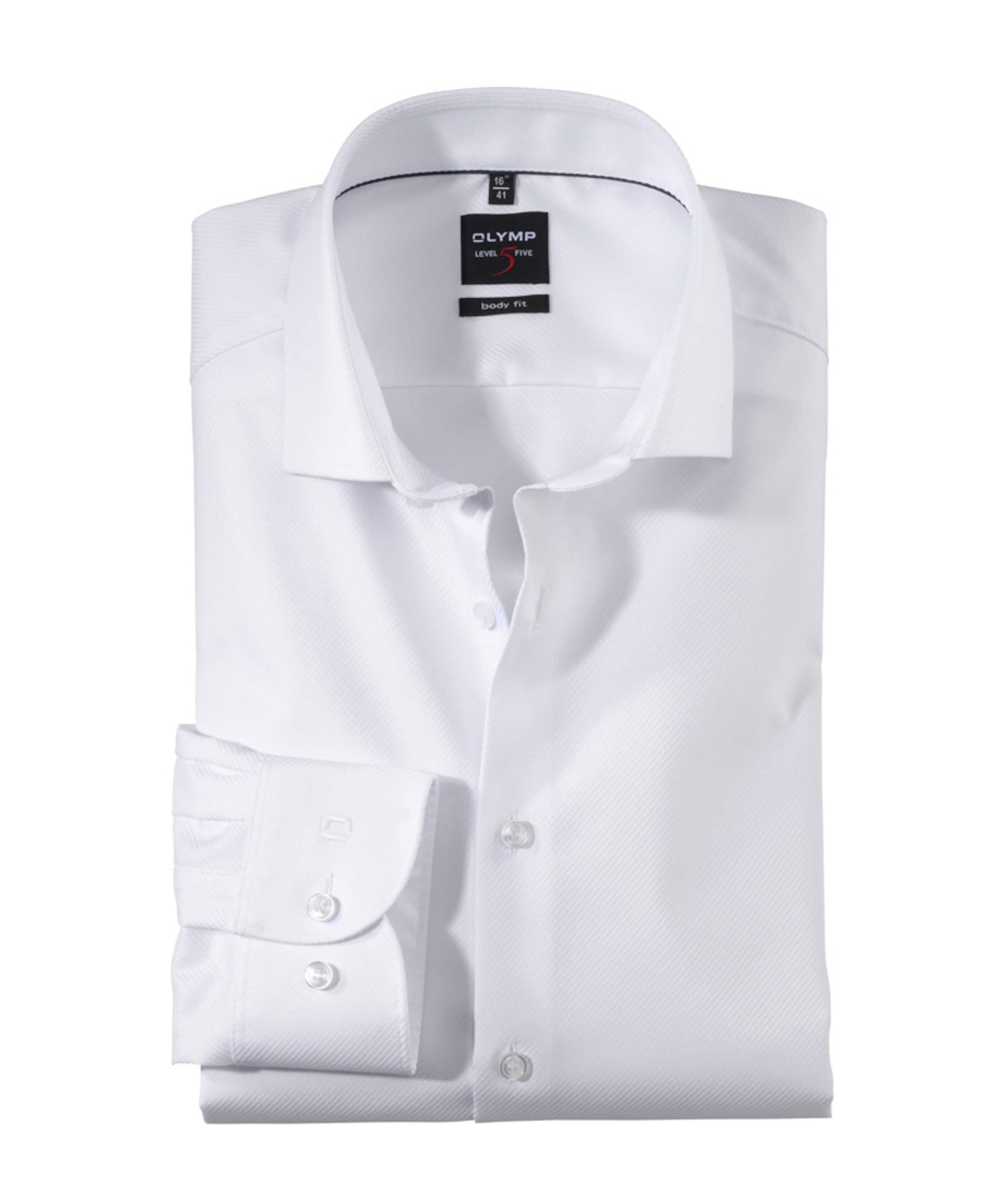 Heren overhemd lange mouw wit