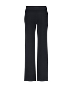 Structured Wide-Leg broek zwart