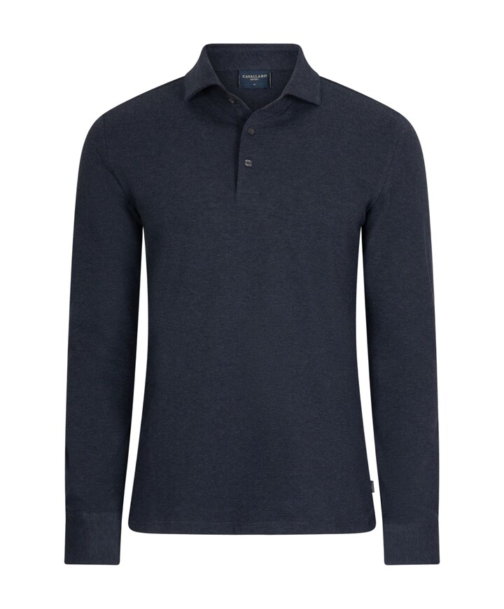 Heren polo blauw