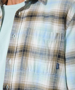 Heren overhemd lange mouw groen