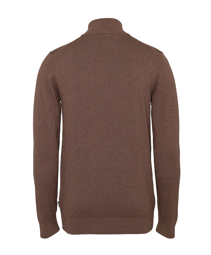 Trui met rits bruin