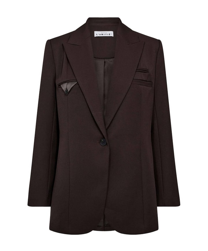 Dames blazer bruin