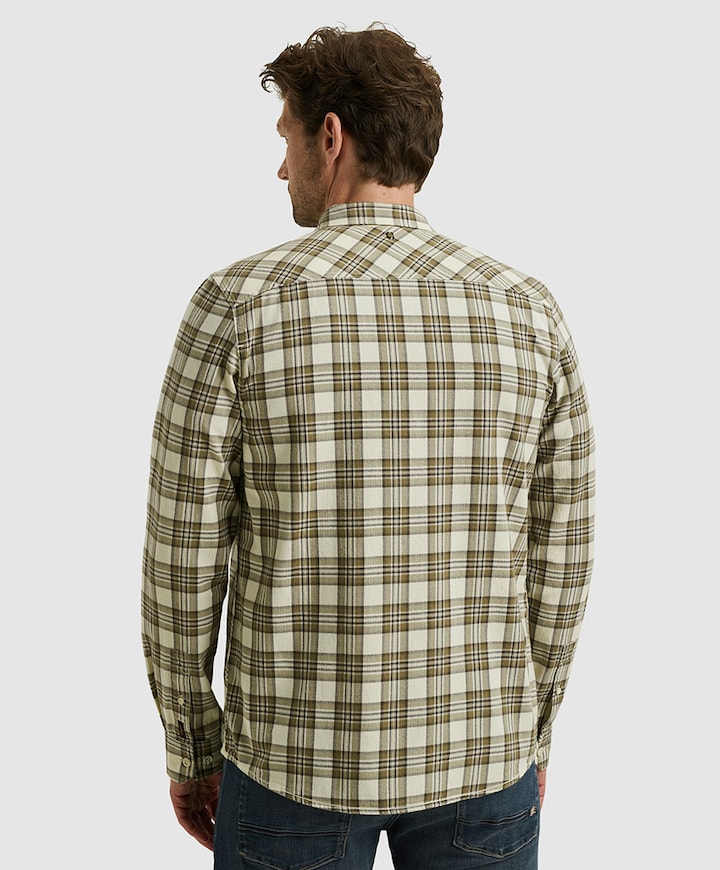 Heren overhemd lange mouw ecru