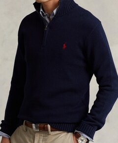 Trui met rits met rits blauw