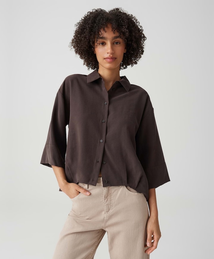 Dames blouse bruin
