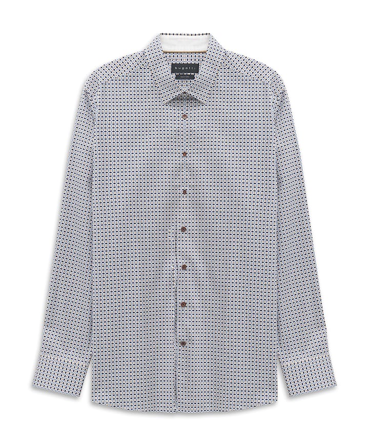 Heren overhemd lange mouw blauw