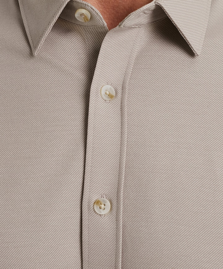 Heren overhemd lange mouw grijs