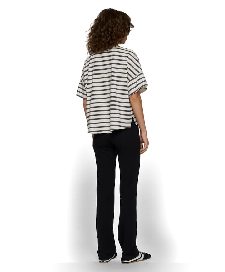 flare punto pants dames broek zwart