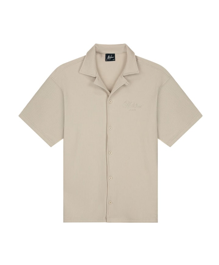 Jongens overhemd korte mouw ecru