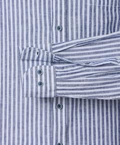 Heren overhemd lange mouw blauw