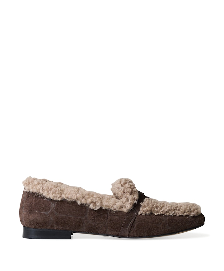 dames loafers bruin