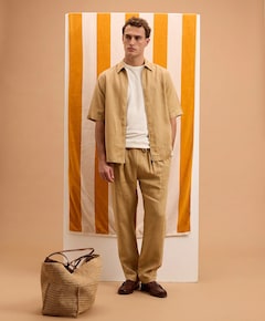 Heren overshirt beige