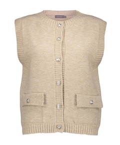 Dames gilet beige