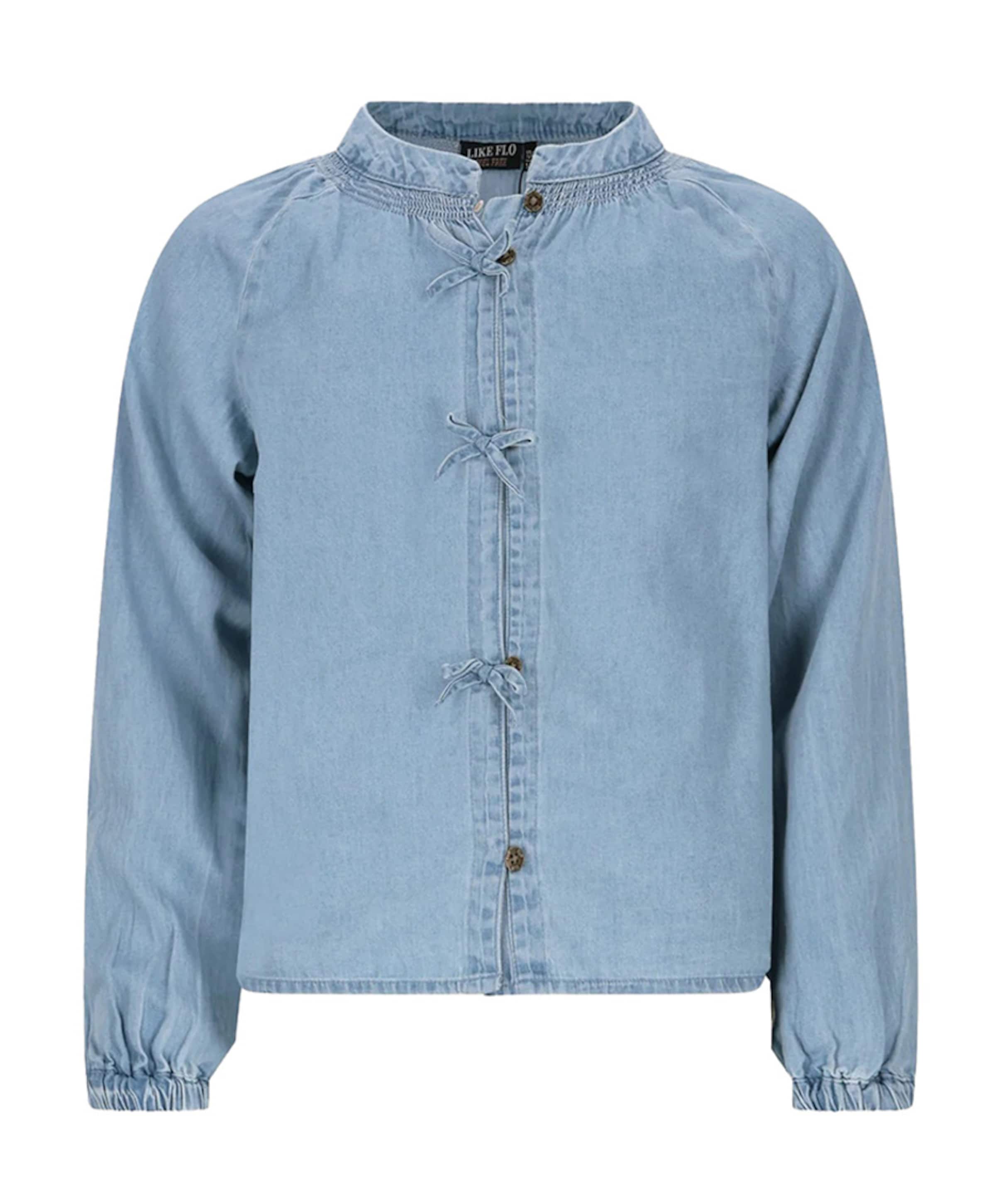 Blouse lange mouw blauw