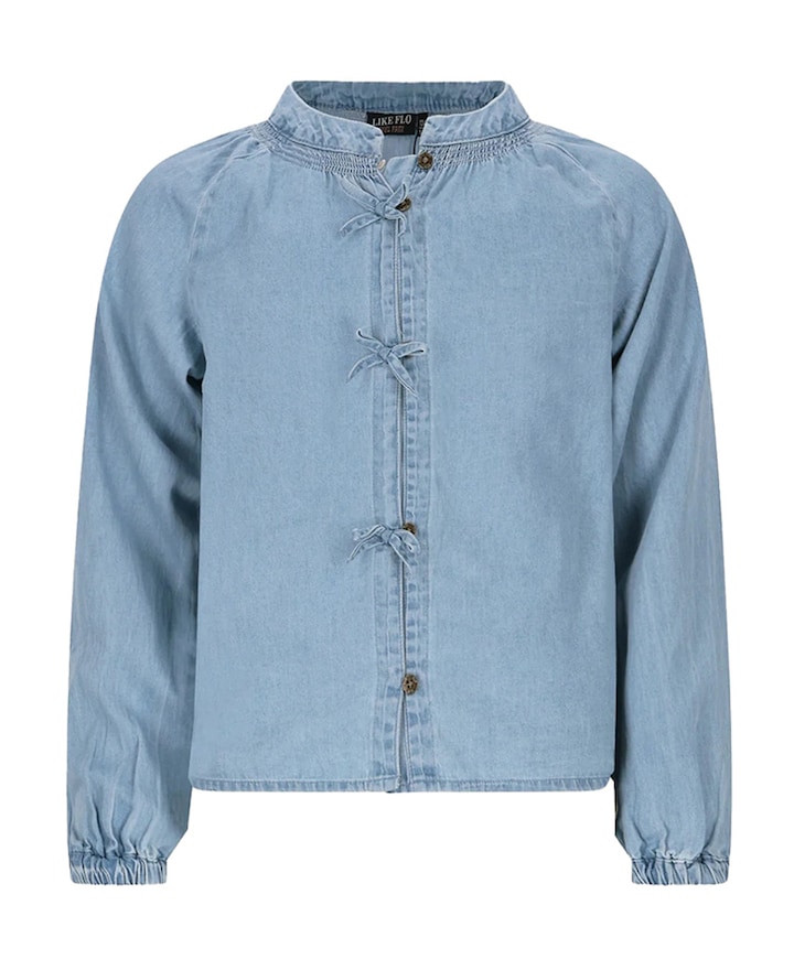 Blouse lange mouw blauw