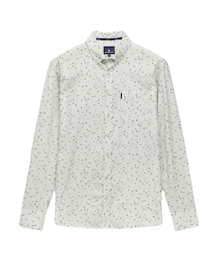 Heren overhemd lange mouw groen