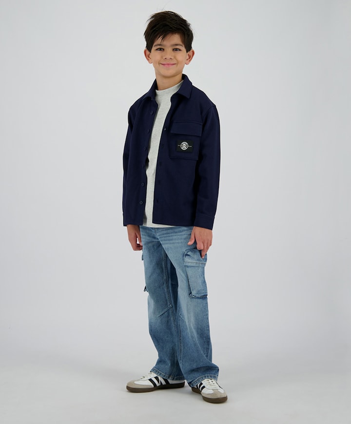 Overhemd lange mouw blauw