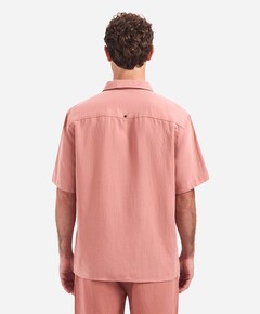 Heren overhemd korte mouw roze