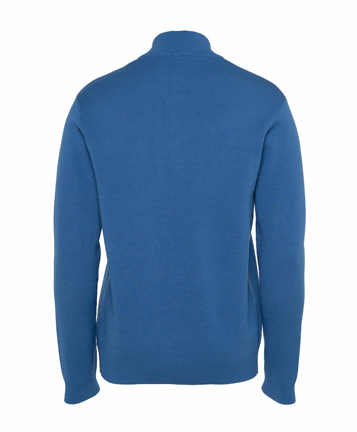 Trui met rits blauw