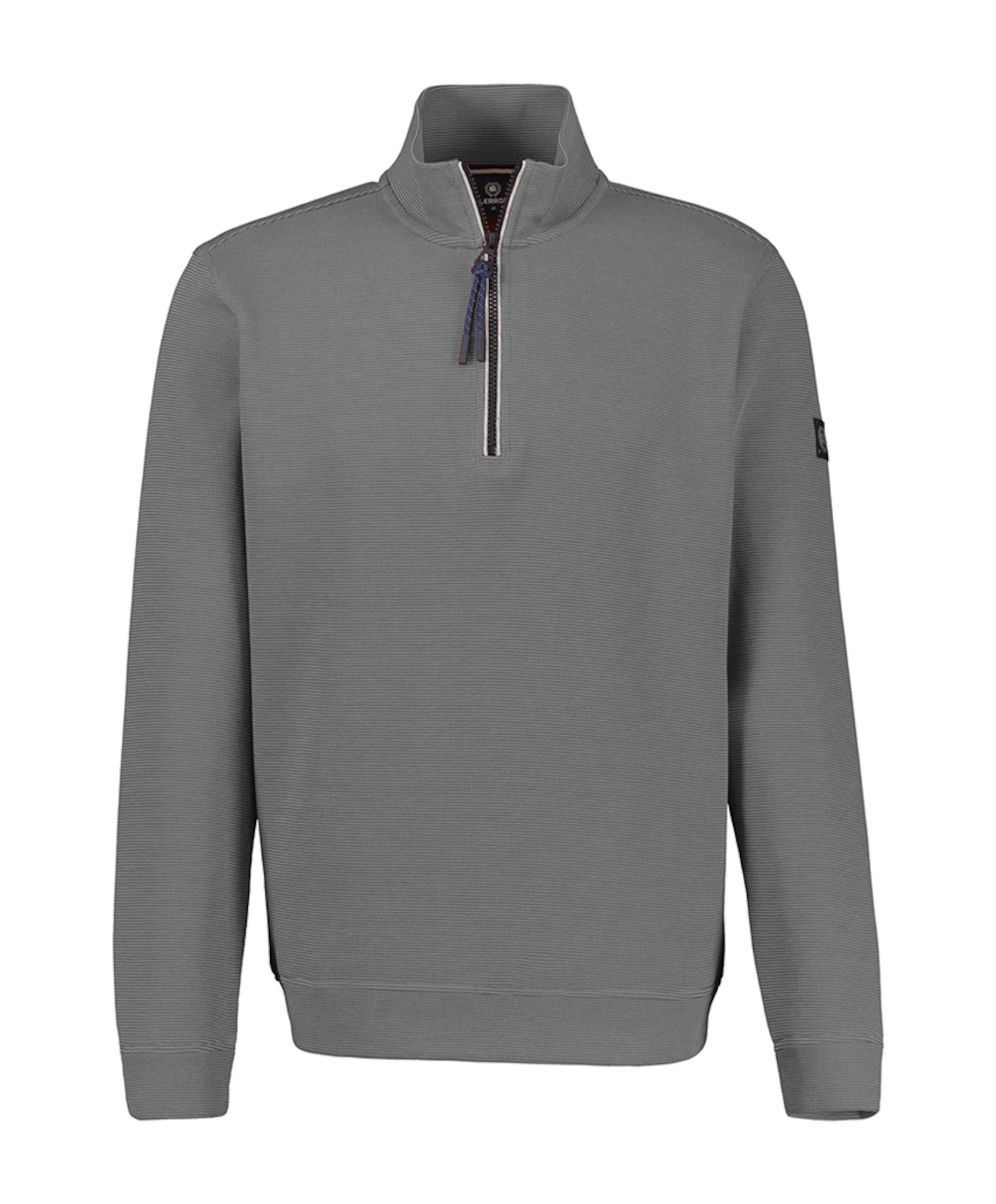 Heren trui met rits grijs