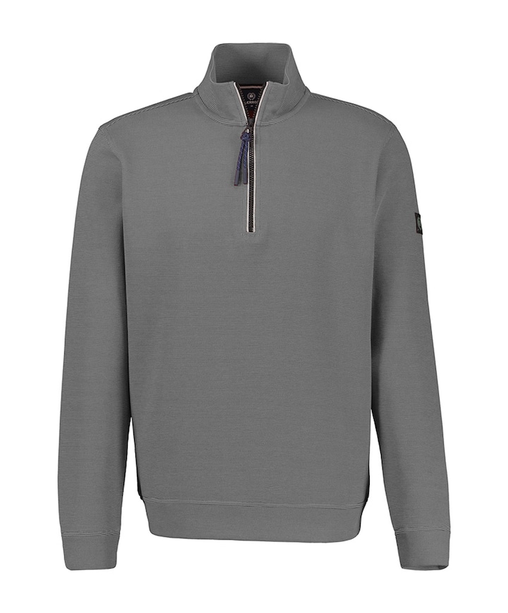Heren trui met rits grijs