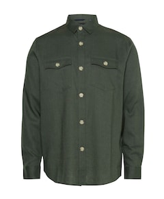 Heren overhemd lange mouw groen