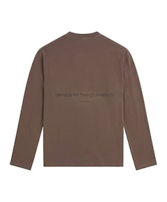Heren longsleeve bruin