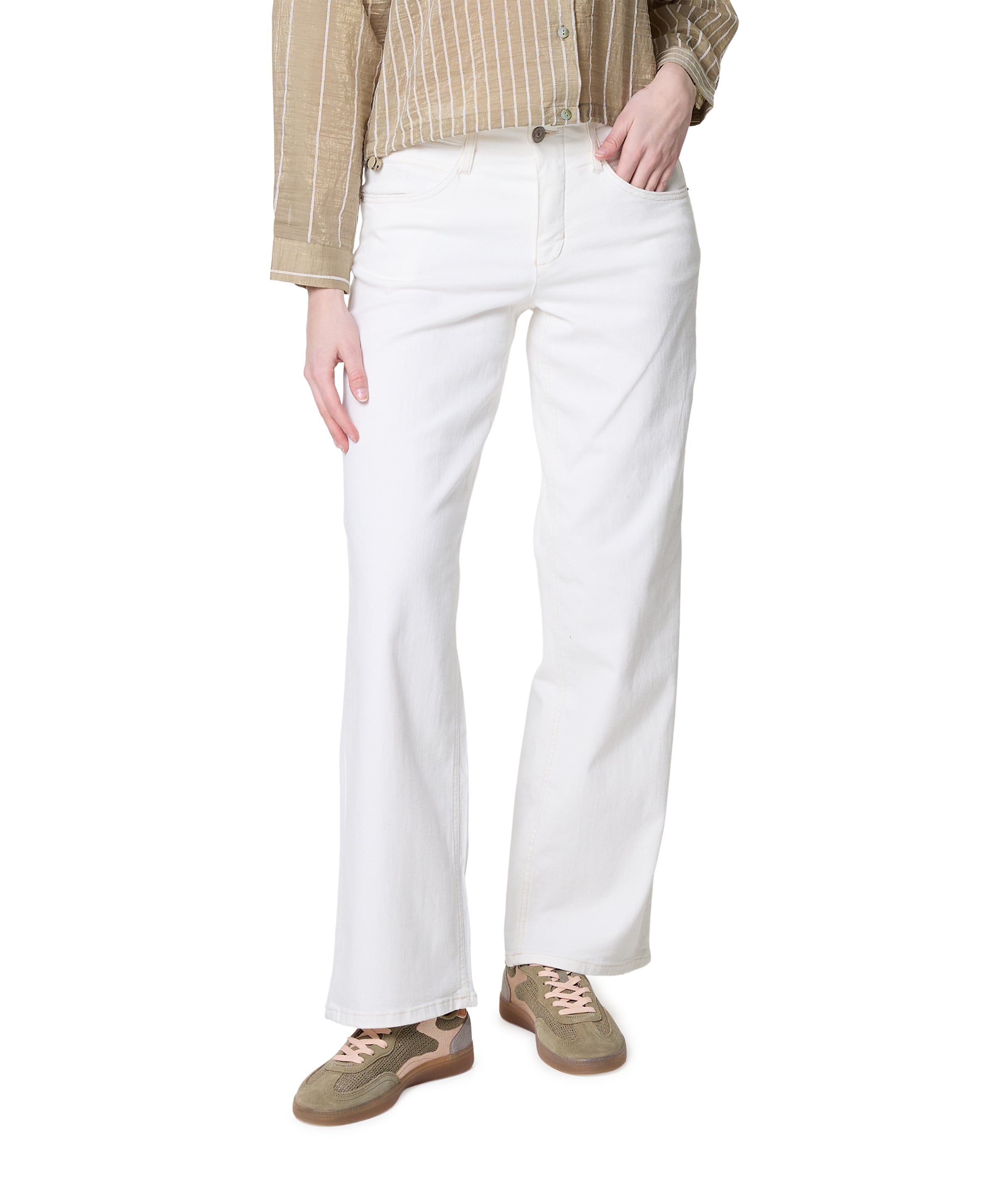 Liv New Wide dames jeans ecru