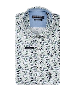 Heren overhemd korte mouw groen