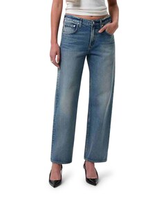Lindz low rise easy straight jeans blauw