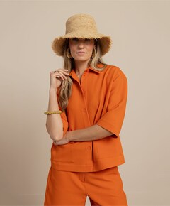 Dames jas oranje
