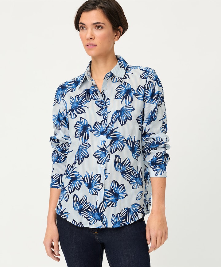 Dames blouse blauw