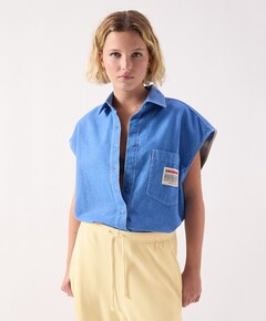 Dames blouse blauw