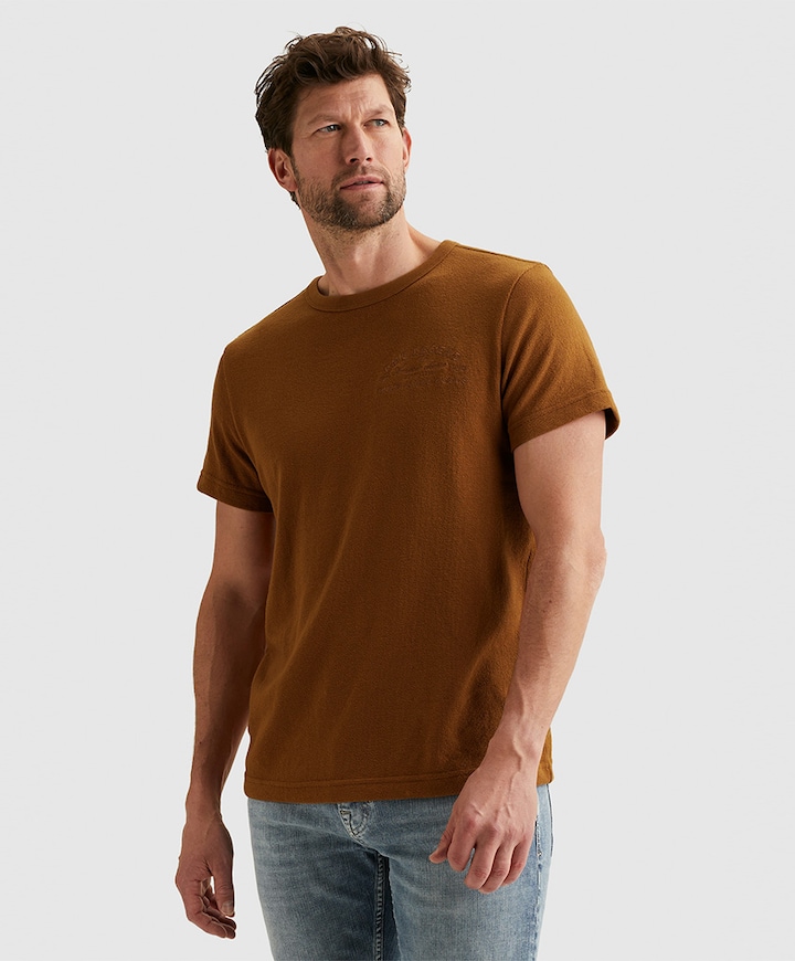 Heren t-shirt bruin
